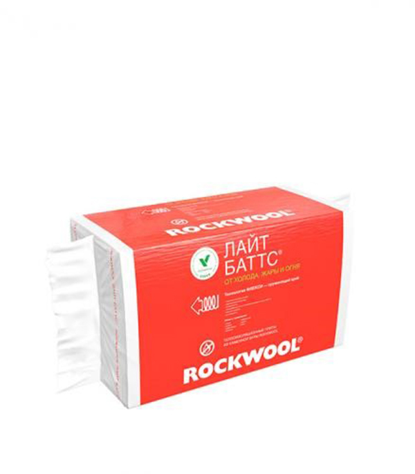картинка Rockwool Лайт Баттс 100х600х1000,5шт/уп  (3м2  0,3м3) от магазина Элемент
