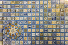 Декор Медальон синий 01 250*330 (14шт 1,16м2/уп), Шахты