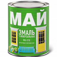 МАЙ Эмаль ПФ-115 голубая, банка 0,8 кг (14шт/уп)