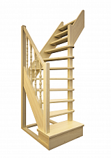 Лестница универсальная ЛЕС-91 деревянная, проем 800х1230мм, L-2700мм