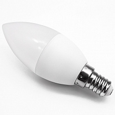 Лампа светодиодная Е14, 6Вт, С37 свеча, 4000К дневной свет Eurolux