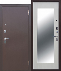 Дверь металлическая Царское зеркало MAXI Белый ясень 960мм левая