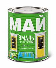 МАЙ Эмаль ПФ-115 коричневая, банка 0,8 кг (14шт/уп)