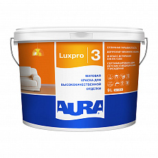 AURA краска для отделки LUXPRO 3 (VELVET) матовая TR 9 л