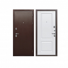 Дверь металлическая 9 см Медный антик Белый ясень (960мм) левая/Ф1